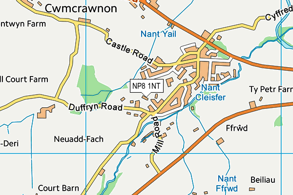 NP8 1NT map - OS VectorMap District (Ordnance Survey)