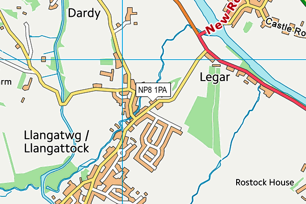 NP8 1PA map - OS VectorMap District (Ordnance Survey)