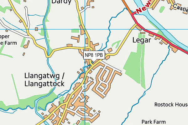 NP8 1PB map - OS VectorMap District (Ordnance Survey)