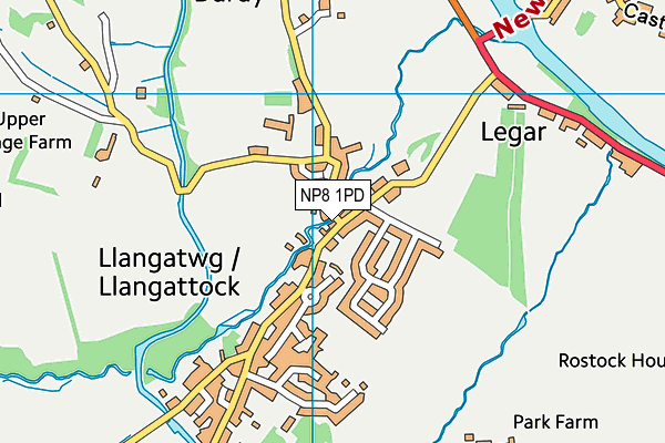 NP8 1PD map - OS VectorMap District (Ordnance Survey)