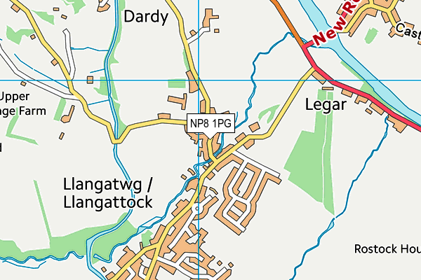 NP8 1PG map - OS VectorMap District (Ordnance Survey)