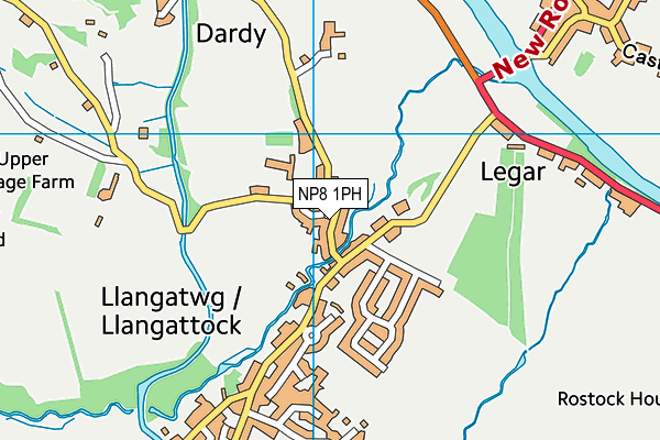 Llangattock C.I.W. Primary School map (NP8 1PH) - OS VectorMap District (Ordnance Survey)