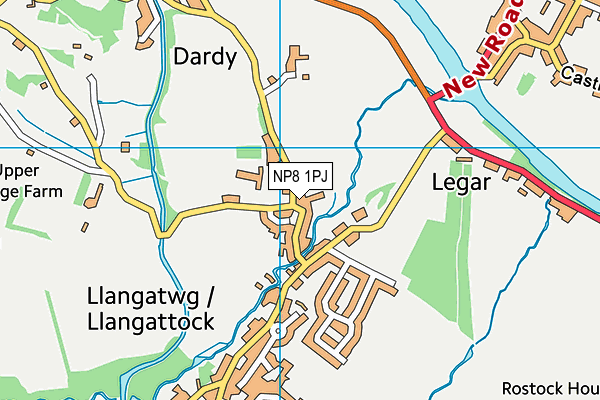 NP8 1PJ map - OS VectorMap District (Ordnance Survey)