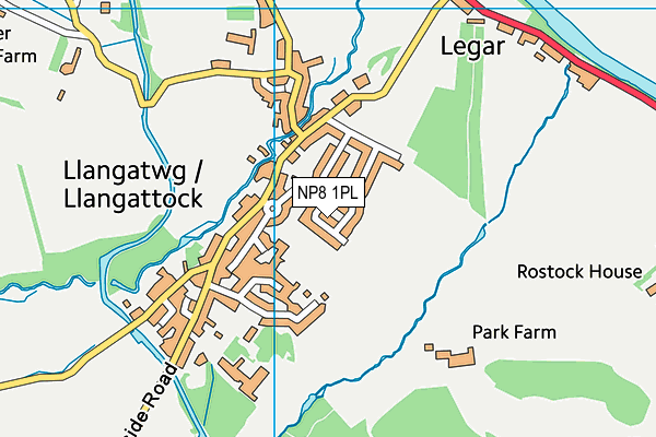 NP8 1PL map - OS VectorMap District (Ordnance Survey)