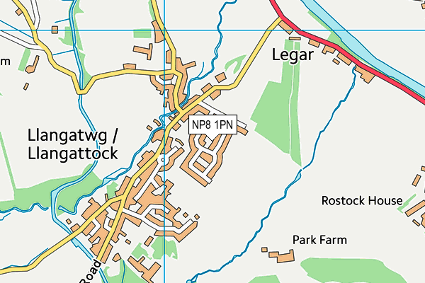 NP8 1PN map - OS VectorMap District (Ordnance Survey)