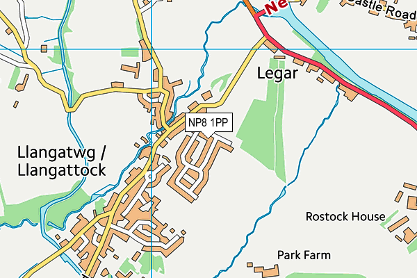 NP8 1PP map - OS VectorMap District (Ordnance Survey)