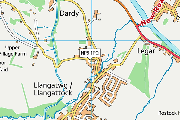 NP8 1PQ map - OS VectorMap District (Ordnance Survey)