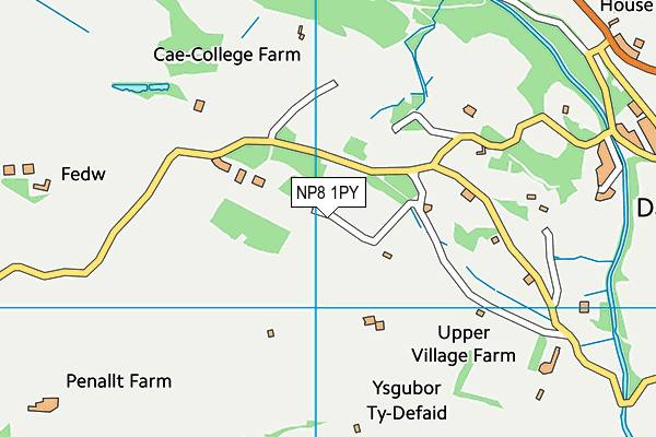 NP8 1PY map - OS VectorMap District (Ordnance Survey)