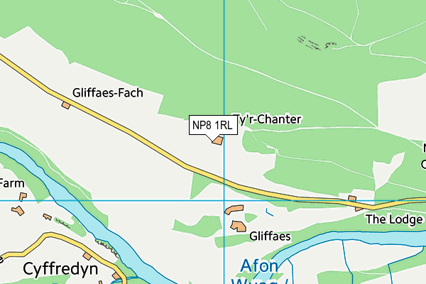 NP8 1RL map - OS VectorMap District (Ordnance Survey)