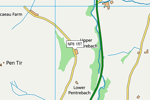 NP8 1RT map - OS VectorMap District (Ordnance Survey)