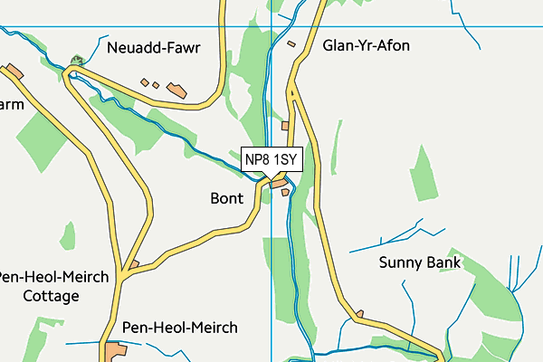 NP8 1SY map - OS VectorMap District (Ordnance Survey)