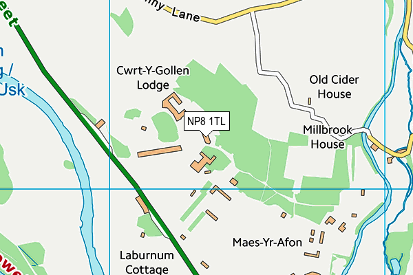 NP8 1TL map - OS VectorMap District (Ordnance Survey)