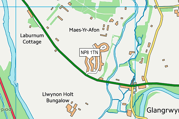 NP8 1TN map - OS VectorMap District (Ordnance Survey)