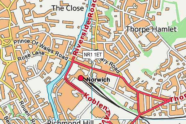 NR1 1ET map - OS VectorMap District (Ordnance Survey)