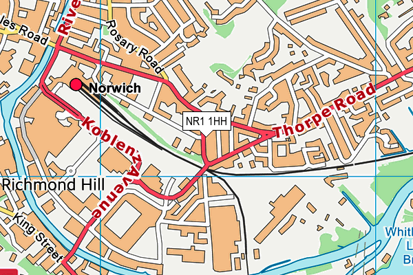 NR1 1HH map - OS VectorMap District (Ordnance Survey)