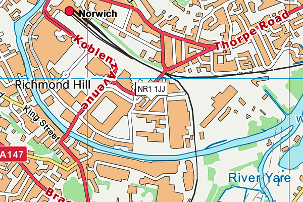 NR1 1JJ map - OS VectorMap District (Ordnance Survey)