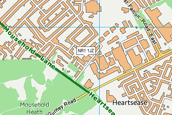 NR1 1JZ map - OS VectorMap District (Ordnance Survey)