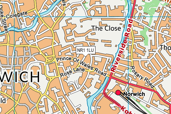 NR1 1LU map - OS VectorMap District (Ordnance Survey)