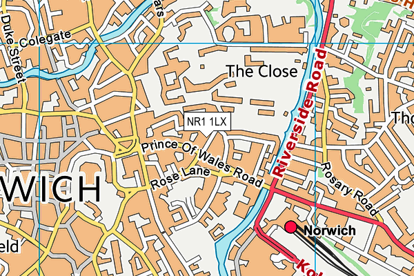 NR1 1LX map - OS VectorMap District (Ordnance Survey)