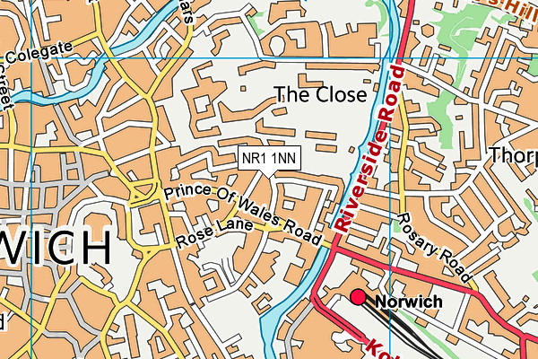 NR1 1NN map - OS VectorMap District (Ordnance Survey)