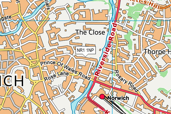 NR1 1NP map - OS VectorMap District (Ordnance Survey)