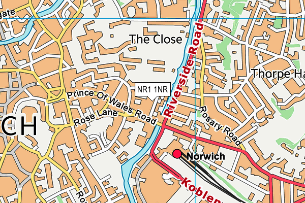 NR1 1NR map - OS VectorMap District (Ordnance Survey)