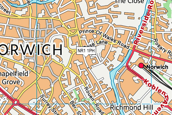 Map of KINGS CHURCH CENTRE FACILITIES NORWICH LIMITED at district scale