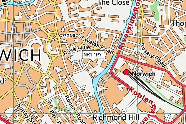 Map of LABYRINTH NORWICH LIMITED at district scale
