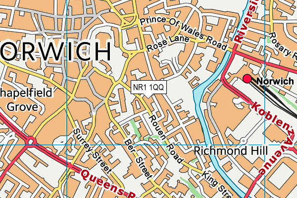 NR1 1QQ map - OS VectorMap District (Ordnance Survey)