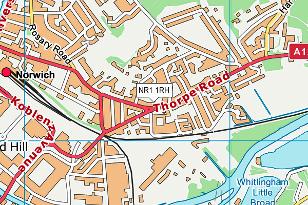 NR1 1RH map - OS VectorMap District (Ordnance Survey)