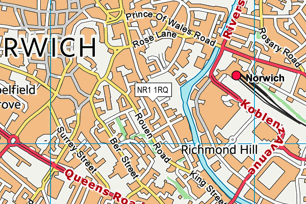 NR1 1RQ map - OS VectorMap District (Ordnance Survey)