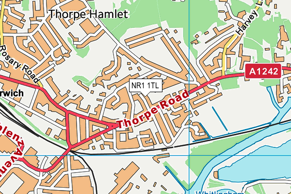 NR1 1TL map - OS VectorMap District (Ordnance Survey)