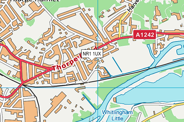 NR1 1UX map - OS VectorMap District (Ordnance Survey)
