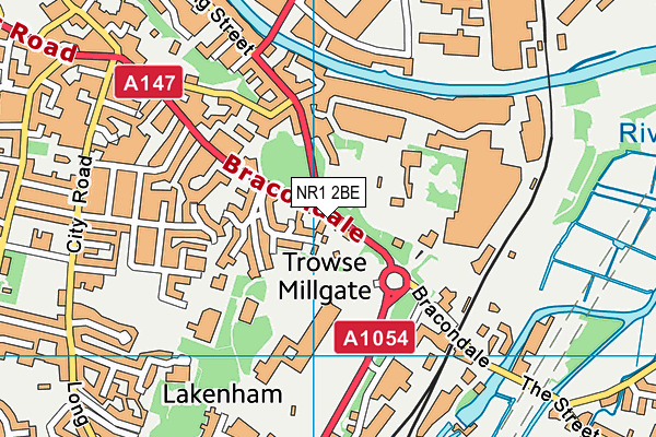 NR1 2BE map - OS VectorMap District (Ordnance Survey)