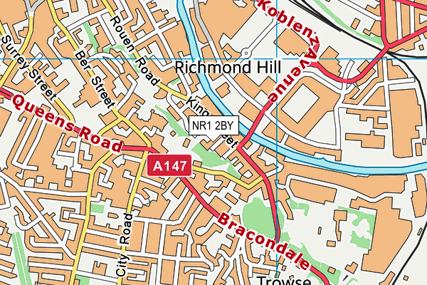 NR1 2BY map - OS VectorMap District (Ordnance Survey)