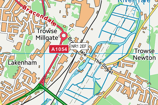 NR1 2EF map - OS VectorMap District (Ordnance Survey)