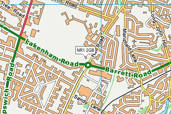 The Wherry School map (NR1 2GB) - OS VectorMap District (Ordnance Survey)