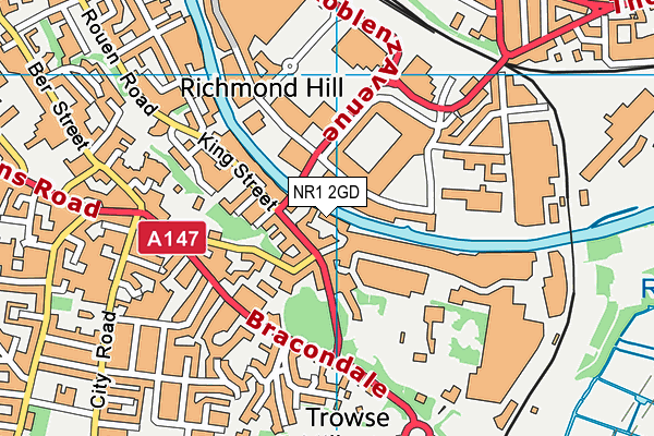 NR1 2GD map - OS VectorMap District (Ordnance Survey)