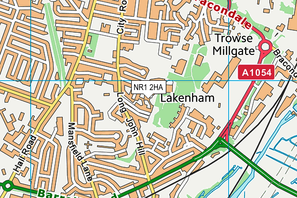 NR1 2HA map - OS VectorMap District (Ordnance Survey)