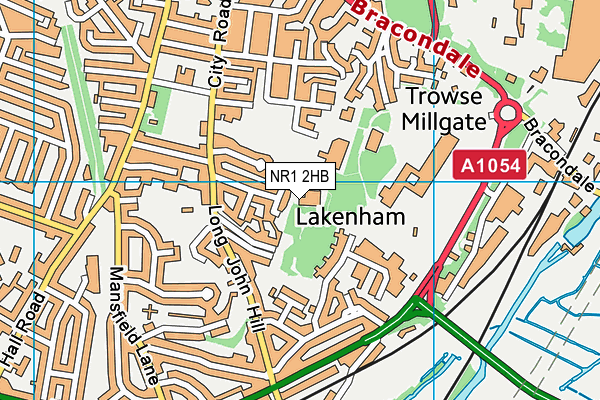 NR1 2HB map - OS VectorMap District (Ordnance Survey)