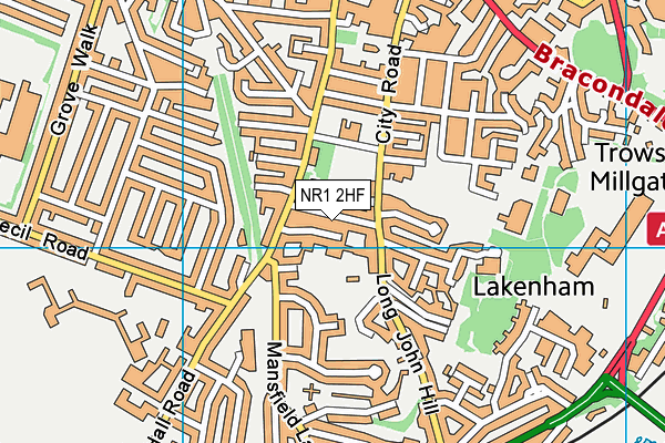 NR1 2HF map - OS VectorMap District (Ordnance Survey)