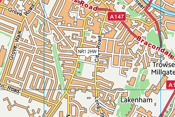 Norwich Steiner School map (NR1 2HW) - OS VectorMap District (Ordnance Survey)