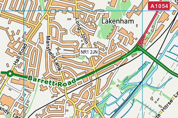 NR1 2JN map - OS VectorMap District (Ordnance Survey)