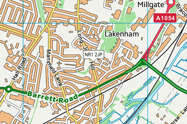 NR1 2JP map - OS VectorMap District (Ordnance Survey)