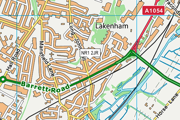 NR1 2JR map - OS VectorMap District (Ordnance Survey)