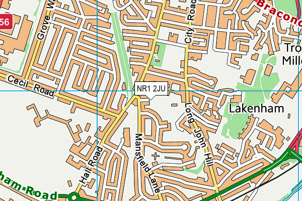 NR1 2JU map - OS VectorMap District (Ordnance Survey)