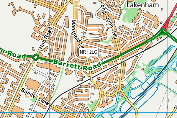 NR1 2LG map - OS VectorMap District (Ordnance Survey)