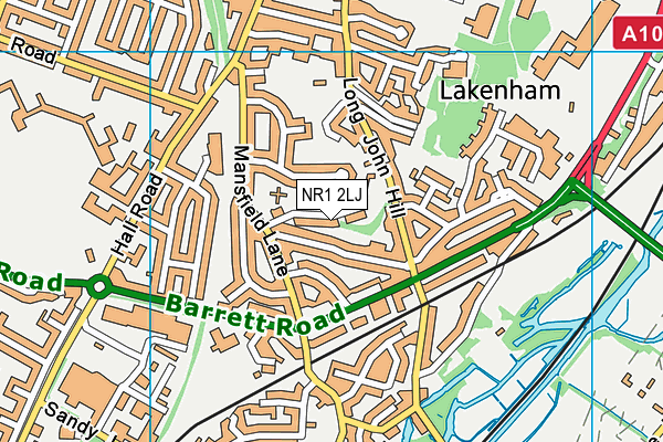 NR1 2LJ map - OS VectorMap District (Ordnance Survey)
