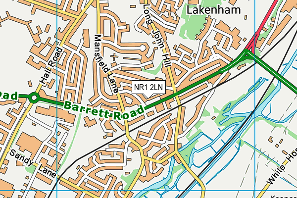 NR1 2LN map - OS VectorMap District (Ordnance Survey)