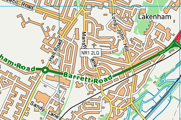 NR1 2LQ map - OS VectorMap District (Ordnance Survey)